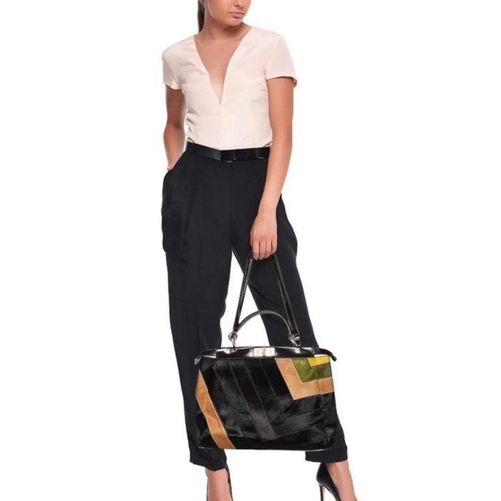 Fendi calf hair peekaboo large bag